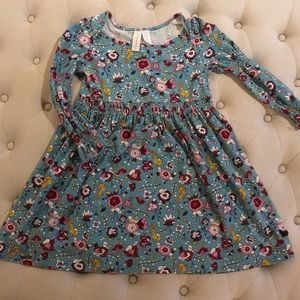 Teal floral dress